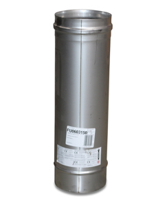 Chimney pipe EU 0.5m dia 150mm reinforced f/RGA100